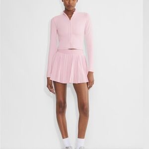 Aritzia golden butter zip up long sleeve Cupid pink